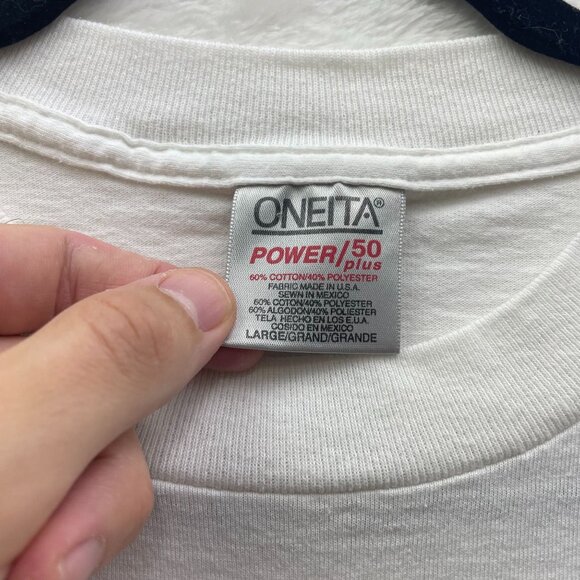 90s Vintage Cleveland Indians Graphic Tee Mens Large Short Sleeve Chief Wahoo - Picture 5 of 6